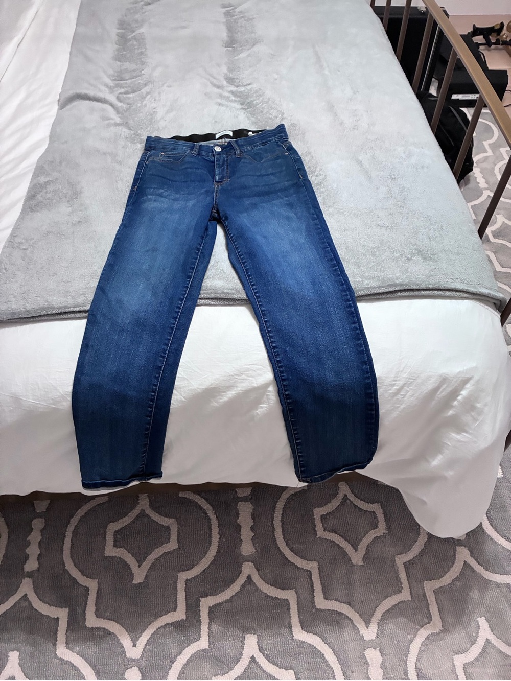 Angels Straight Leg Jeans in Rich Blue Wash